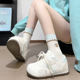 回力薄荷绿德训鞋女2026新款平底百搭甜妹女鞋时尚休闲小白鞋子女