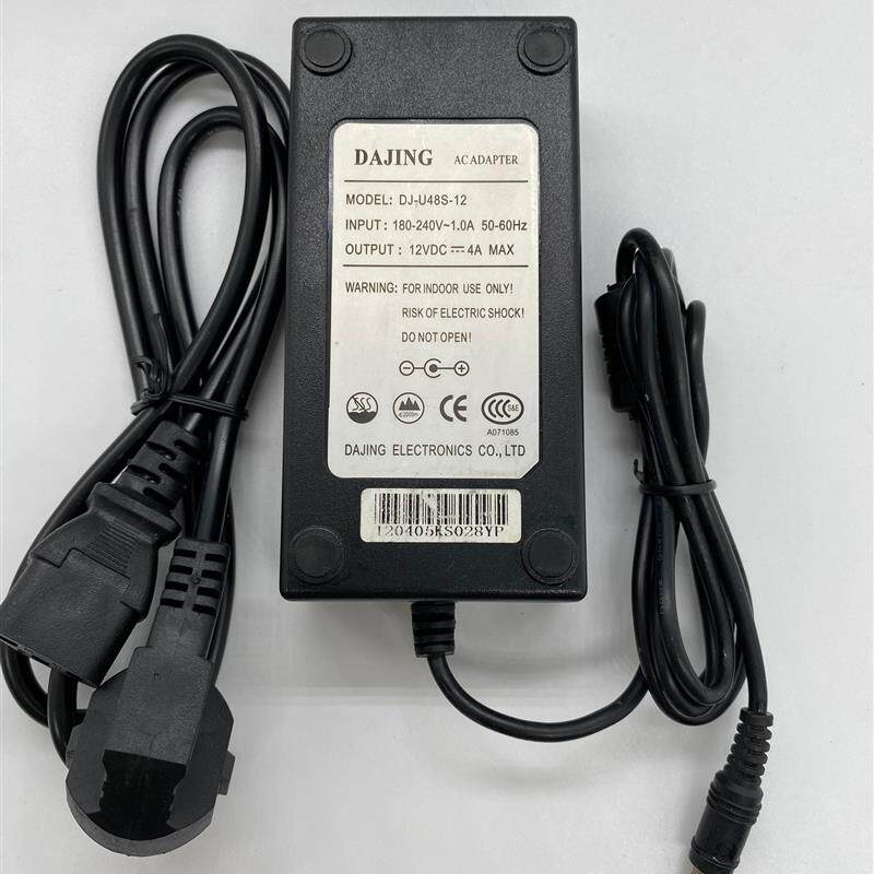 电视机显示器点歌机触摸屏12VDC 4A MAX DJ-U48S-12电源线适配器