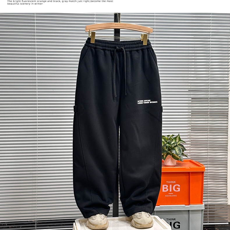 香港型仕格调印花运动卫裤