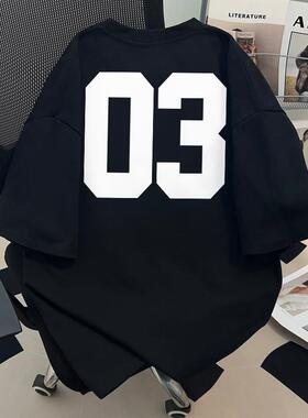 【香港BHAK&男装设计】100%国潮美式短袖t恤男女夏季半袖上衣宽松