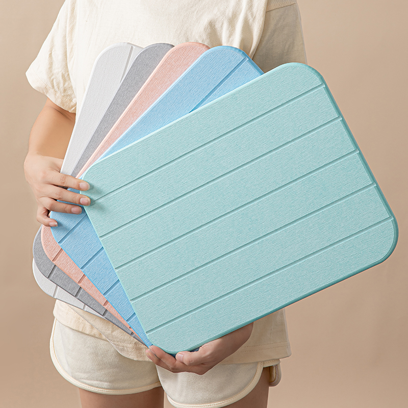 硅藻泥吸水垫海藻脚垫厕所卫生间门口防滑家用速干浴室硅藻土地垫