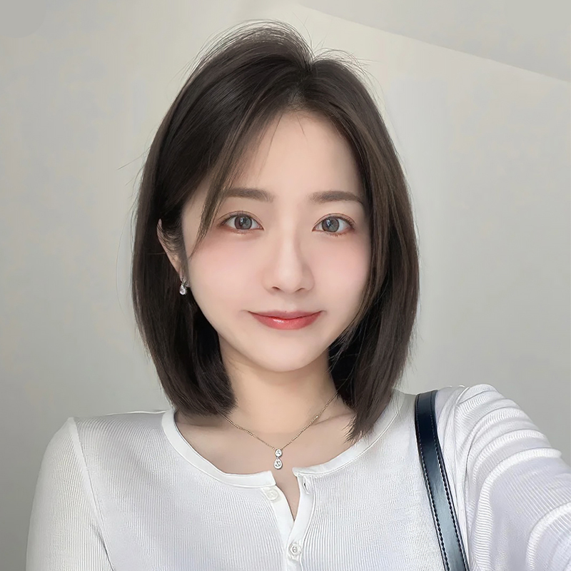 mslynn真发自然中分高颅顶头套