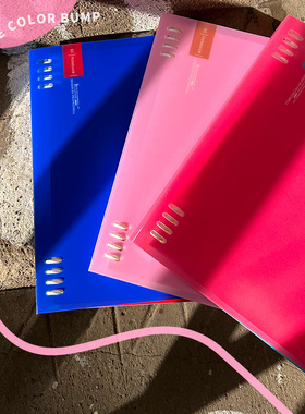 pecpecwell撞色多巴胺活页笔记本A5B5活页本可拆卸纯色紫色高颜值