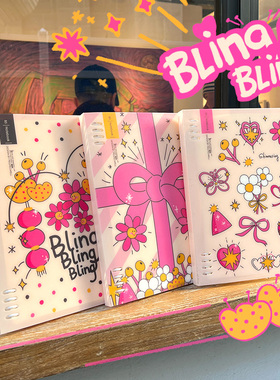 pecpecwell活页笔记本A5B5活页本可拆卸纯色紫色高颜值横线简约