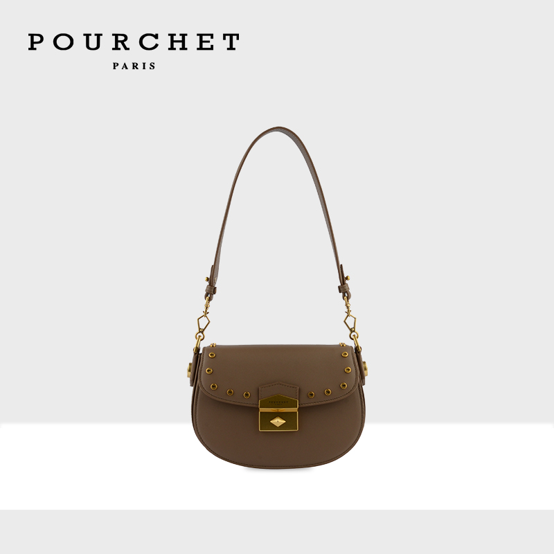POURCHET/宝榭法国原创设计 CONCORDE 星光马鞍包女士单肩斜挎包