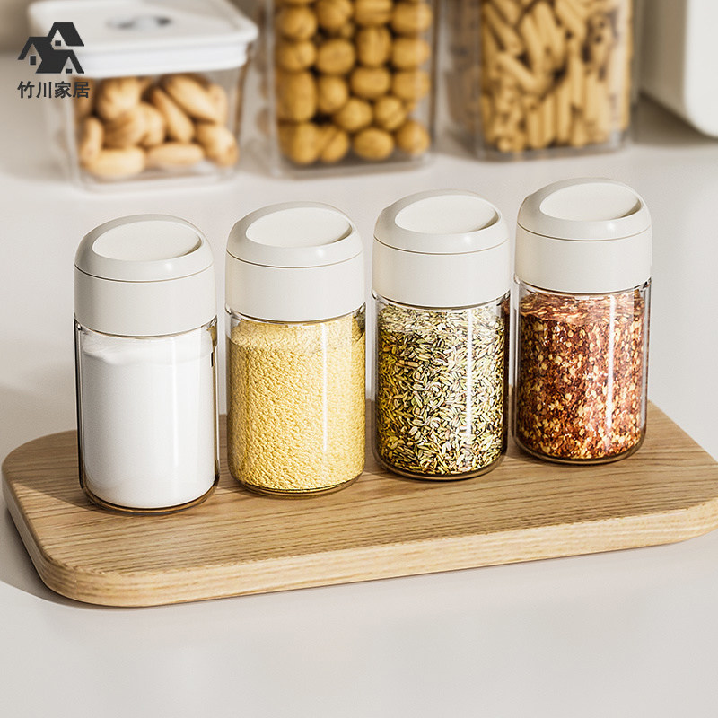 日式玻璃调料罐盐罐味精瓶厨房调味罐勺盖一体调料盒套装家用罐子,厨房/烹饪用具,调味瓶罐/调料研磨器,淘宝优惠券,粉丝福利购,淘宝优惠卷