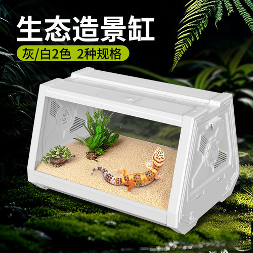桌面便捷高透宠物饲养箱蜥蜴守宫寄居蟹树蛙家用爬宠生态造景缸