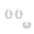iris Ear Buckle Ring Suit (Silver) 