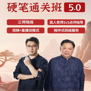 成人硬笔楷书行楷行书书法训练营教程练字成年视频课程练习书课包