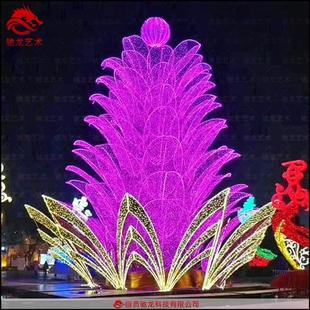 置 室外大型圣诞树彩灯景区圣诞节美陈灯光秀定制春节灯饰发光装