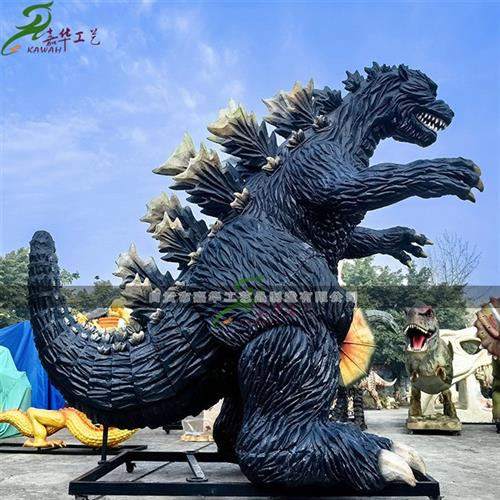 仿真怪兽来图定制自贡工厂直销哥斯拉大战金刚电影同款雕塑模型