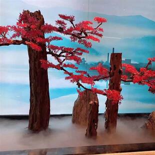 仿真枫树造景多款枫树厂家直销酒店大堂人造红枫树装饰假树厂家
