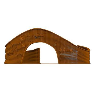 大型耐候钢板雕塑厂家铁锈红景墙做旧耐候钢文化墙屏风小区摆件