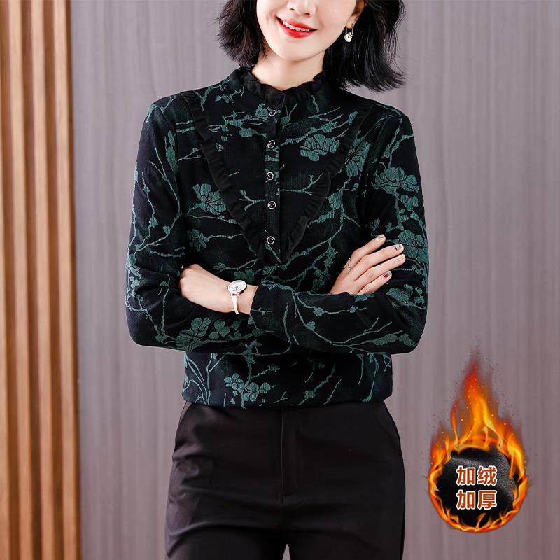 JOYIASS立领内搭加绒加厚打底衫女秋冬季妈妈义乌广州十三行高端