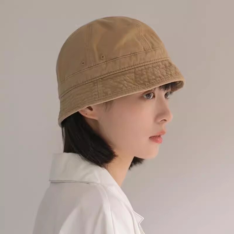 短檐渔夫帽女夏季水桶帽春秋遮阳帽女防晒帽子潮日系韩版百搭盆帽