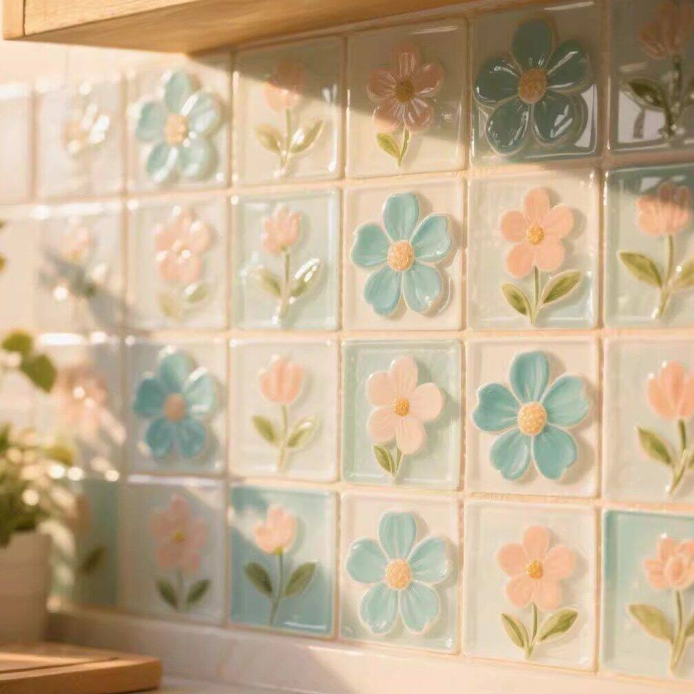墙画自粘3d立体墙贴厨房贴纸防水防油自粘墙纸瓷砖贴墙壁贴纸厨房