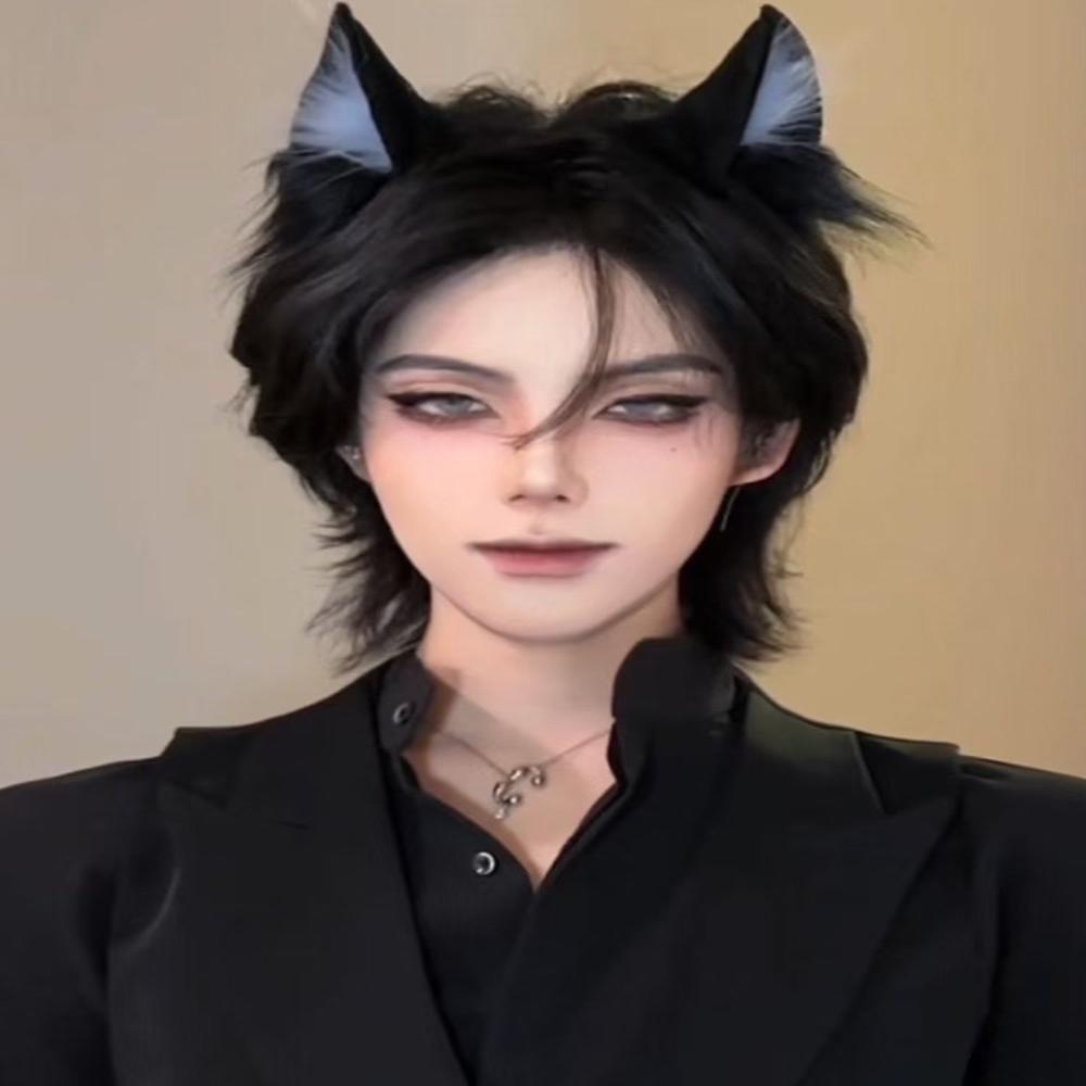 万圣节soc猫耳朵头饰兔耳朵发箍兽耳发夹女头箍发卡小兔特工装饰