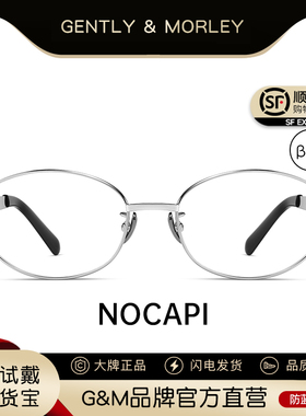 老钱风轻奢钛架个性大椭圆大框适合大脸金丝眼镜可配近视镜nocap