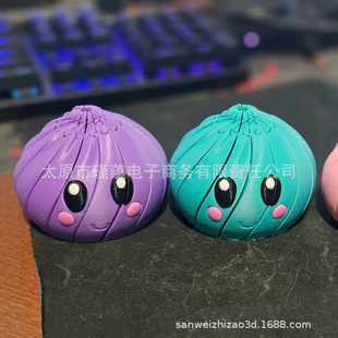 独立站 Dumpling Squishy Twist Fidget, 解压包子小摆件桌面摆件