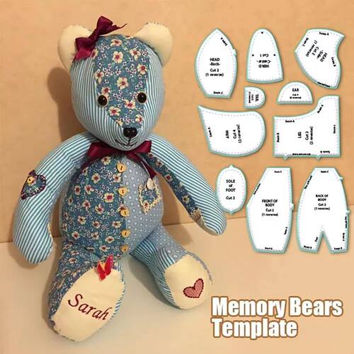 亚马逊内存熊记忆熊模板尺套装Memory Bear Template Ruler Set