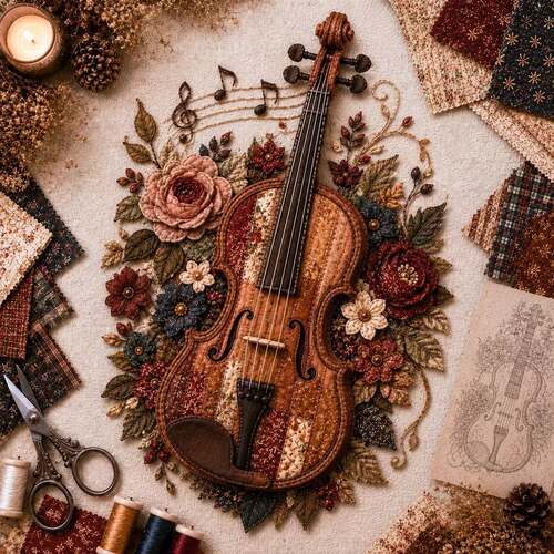 创意新品Christmas Patchwork Fabric Decor Kit DIY拼布工艺品