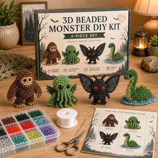 新品Petite 3D Beaded Animal Craft Kit手工diy动物珠子套装