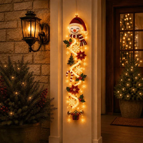 Glowing Christmas Door Hanger发光圣诞门挂饰