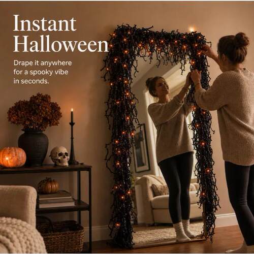 新品 Halloween Fireplace Decor Set 万圣节壁炉装饰套装