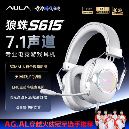 狼蛛有线台式电脑游戏耳机