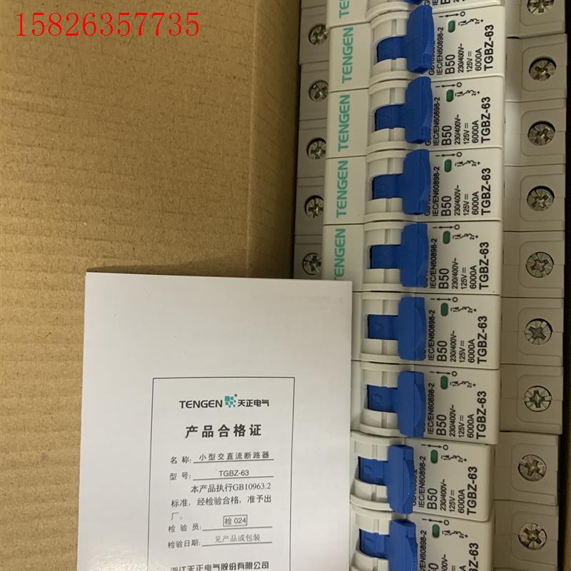 天正TGBZ-63断路器1P50A交流电直流电通用(议价)