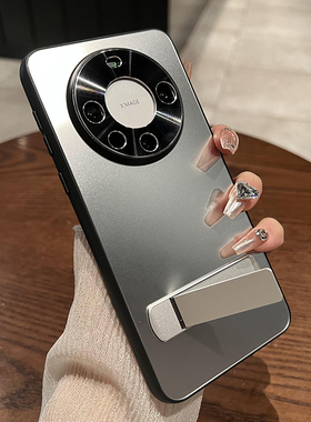 umj适用于华为mate60手机壳m60pro折叠式金属支架nova12pro/11/10简约高级mate50全包防摔P40新款保护套男女