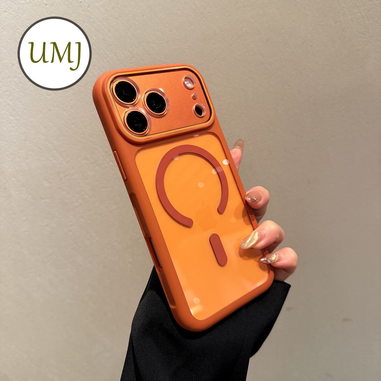 【原相机实拍】umj适用于iphone17ProMax手机壳苹果17pro透明橙边17磁吸充电17pm新款全包加厚防摔保护套男女,3C数码配件,手机保护套/壳,淘宝优惠券,粉丝福利购,淘宝优惠卷