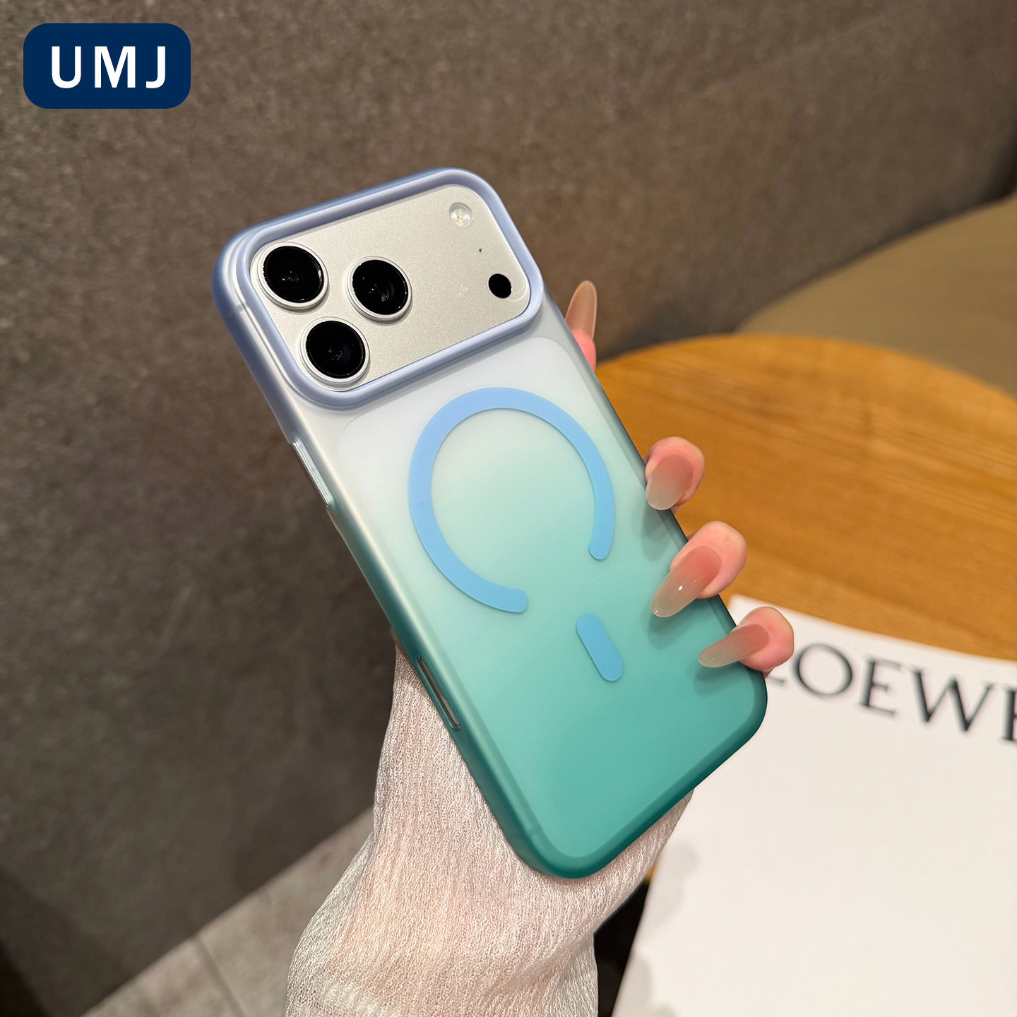 【炫彩渐变】umj适用于iphone17pro苹果手机壳磨砂防指纹16proMax金属按键15pro磁吸简约防摔保护套男女新款