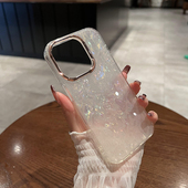 umj适用于iphone16手机壳17Air闪粉贝壳纹15plus新款 苹果14proMax简约13仙女11防摔高级ins风12p网红保护套女