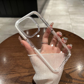 umj适用于iphone16pro手机壳防摔升级16pm内置加厚气囊新款 苹果15proMax简约透明14高级plus亚克力保护套男女