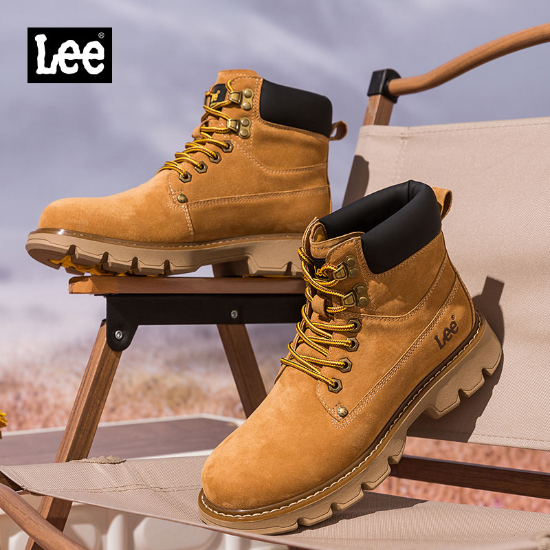 Lee官方正品冬季加绒马丁靴男士