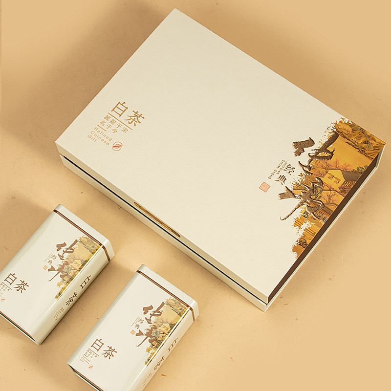 白茶包装盒一斤装半斤装礼盒定制图片
