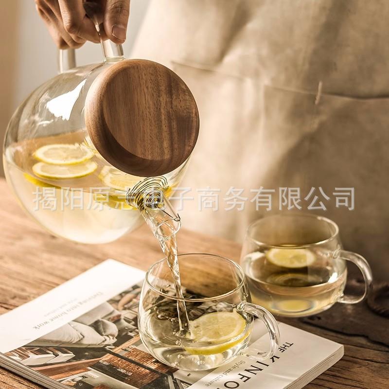 日式冷水壶凉水壶家用玻璃耐热高温大容量凉茶壶凉水杯套装