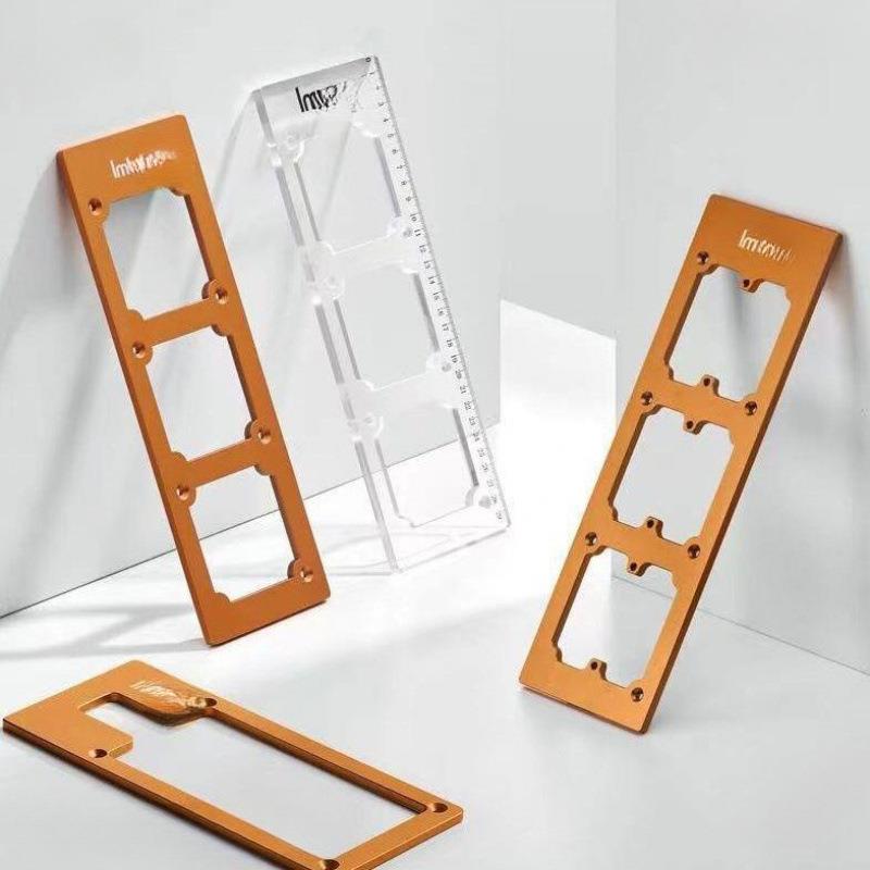 开关插座开孔模具铝合金86盒开孔木工方形线盒底盒开槽模板祁