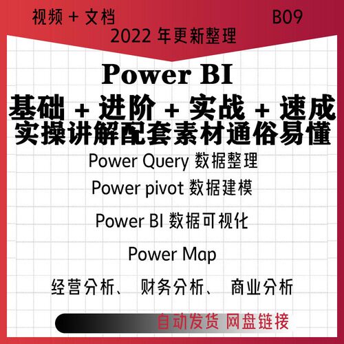 Power bi query pivot map数据分析教程可视化图表财务建模视频课