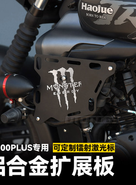 适用豪爵TR300plus改装保险杠装饰盖板护杠罩侧盖发动机护板配件