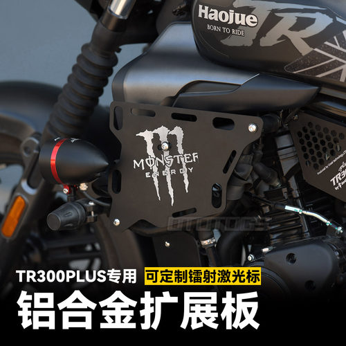 适用豪爵TR300/plus改装保险杠装饰盖板护杠罩侧盖发动机护板配件