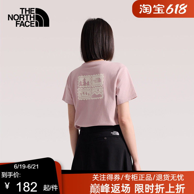 TheNorthFace北面纯棉短袖T恤女26春夏新款户外透气圆领半袖|8JSN
