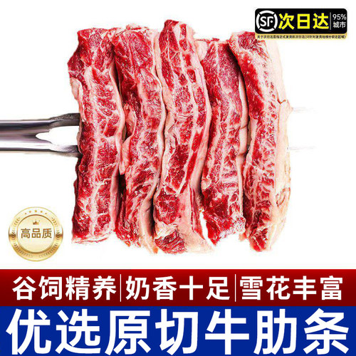 牛肉新鲜雪花牛肋条烧鸟烤肉食材