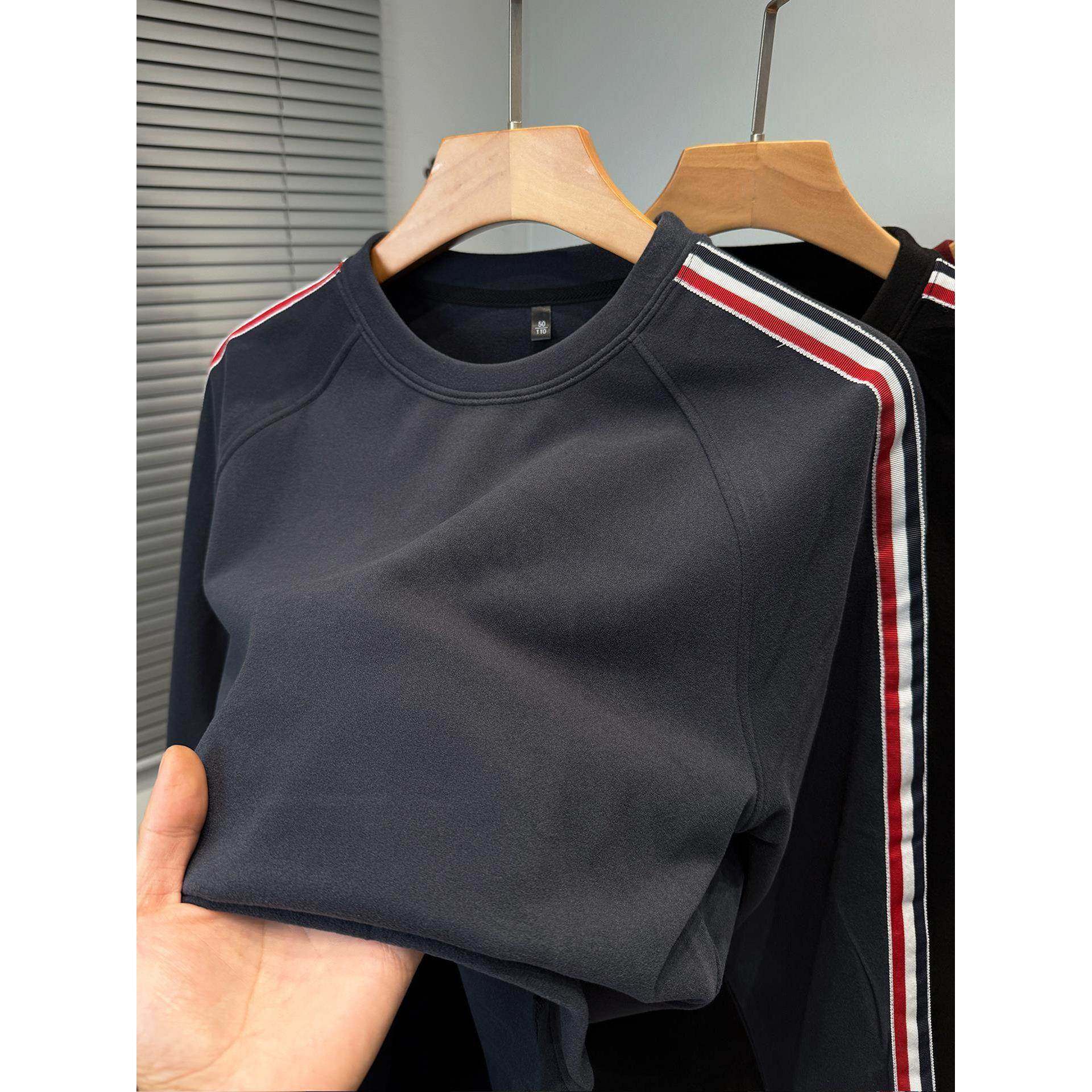 Mostarsea~德绒圆领运动打底衫男新款秋冬季休闲长袖上衣内搭体恤,男装,大码上装,淘宝优惠券,粉丝福利购,淘宝优惠卷