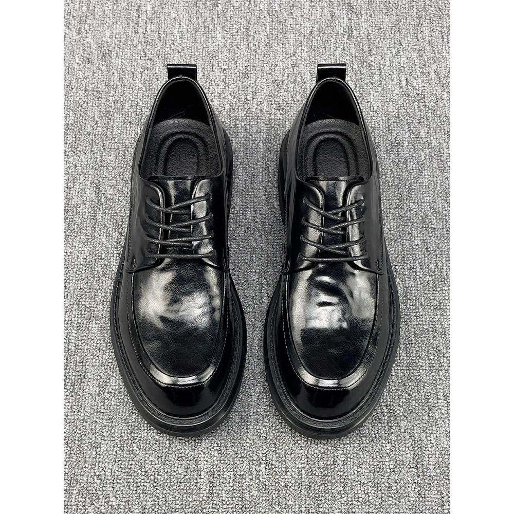 香港潮牌皮鞋2025秋季男鞋商务正装真皮透气英伦西装结婚新郎鞋子