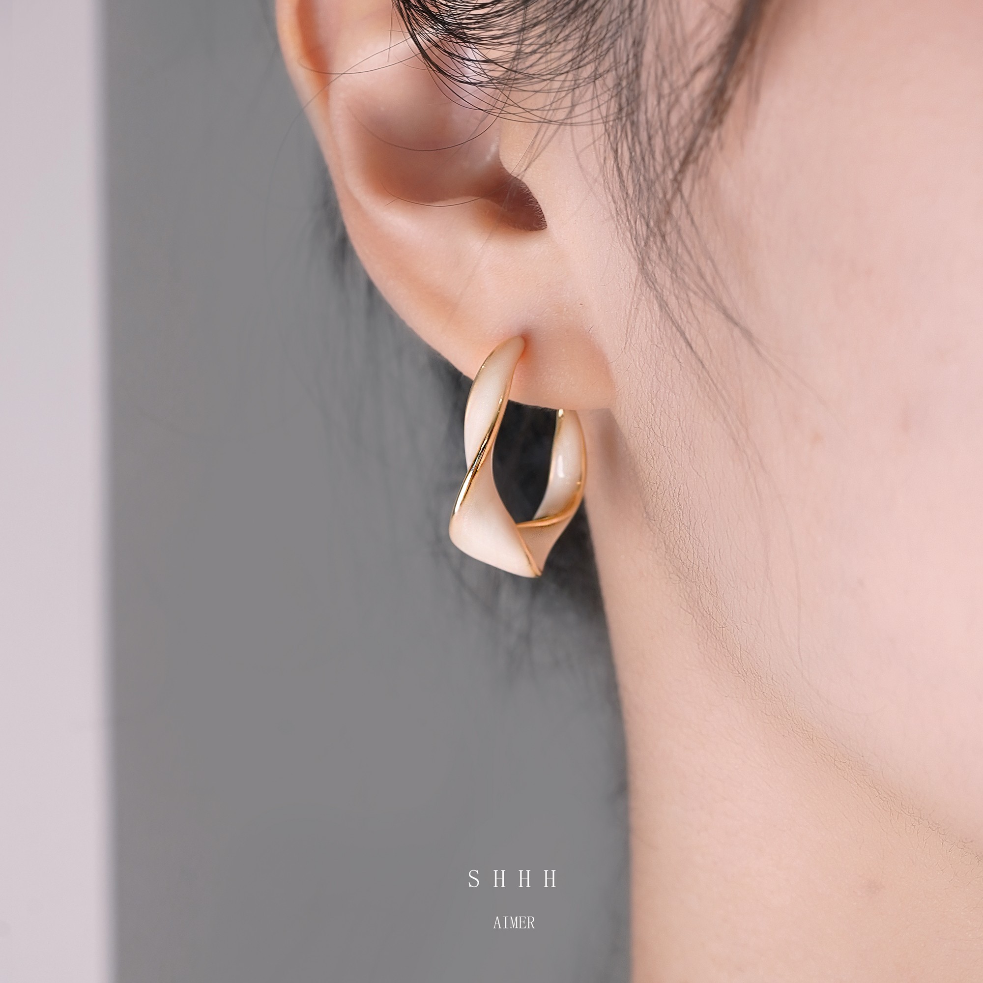 SHHH高级感S925银针滴釉小众耳环