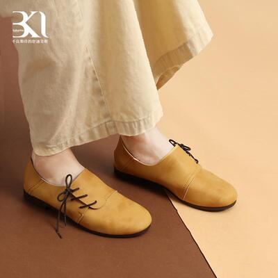 侧绑带深口舒适单鞋BAKERLOO平底