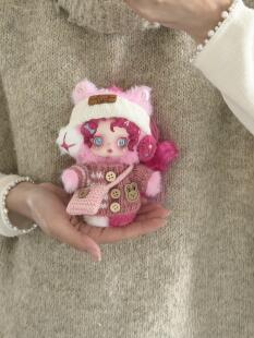 新款skullpanda小马宝莉联名柔柔娃衣碧奇搪胶10cm紫悦珍奇换装服