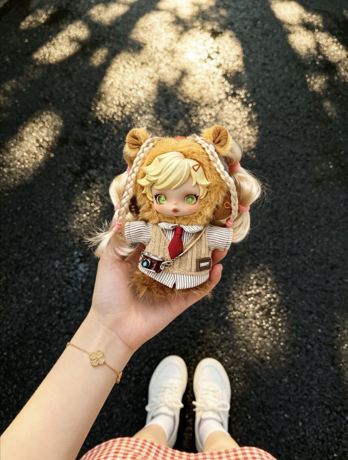 泡泡玛特skullpanda小马宝莉联名苹果嘉儿娃衣珍奇柔柔翅膀连衣裙图片